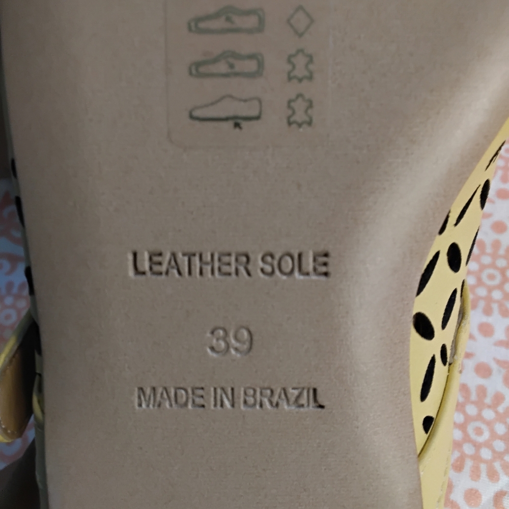 Anthropologie Yellow Cutout Flats """No Box""" - Picture 7 of 7